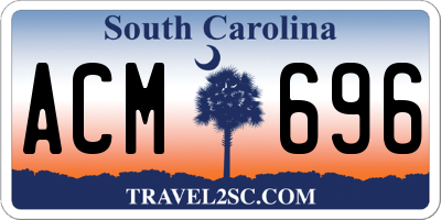 SC license plate ACM696