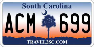 SC license plate ACM699