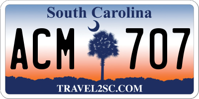 SC license plate ACM707