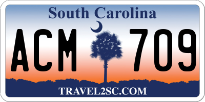 SC license plate ACM709