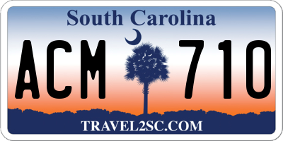SC license plate ACM710