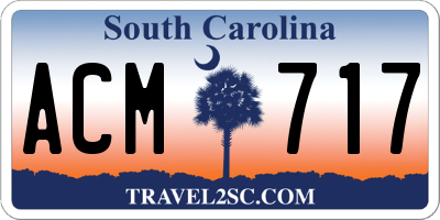 SC license plate ACM717