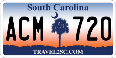 SC license plate ACM720