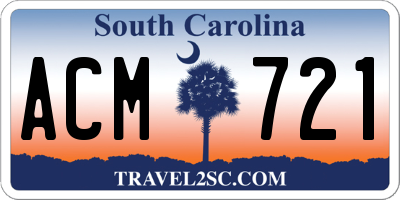 SC license plate ACM721