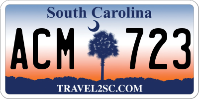 SC license plate ACM723