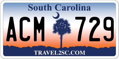 SC license plate ACM729