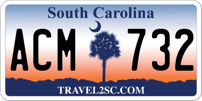 SC license plate ACM732