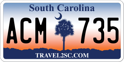 SC license plate ACM735