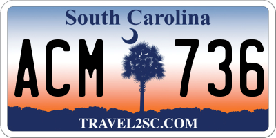 SC license plate ACM736