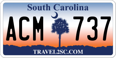 SC license plate ACM737