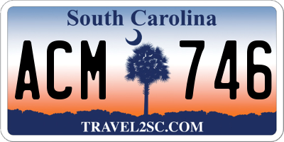 SC license plate ACM746