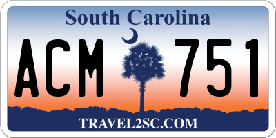 SC license plate ACM751