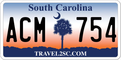 SC license plate ACM754