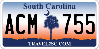 SC license plate ACM755