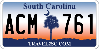 SC license plate ACM761