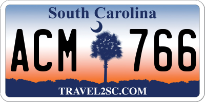 SC license plate ACM766