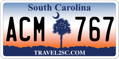 SC license plate ACM767