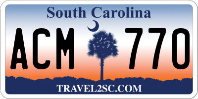 SC license plate ACM770