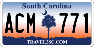 SC license plate ACM771