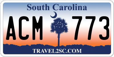 SC license plate ACM773