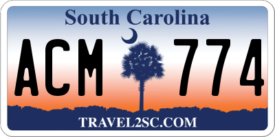 SC license plate ACM774