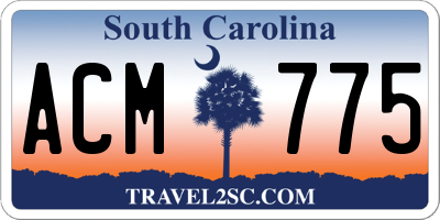SC license plate ACM775