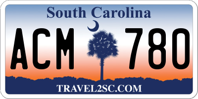 SC license plate ACM780