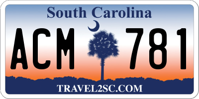 SC license plate ACM781