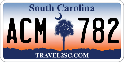SC license plate ACM782