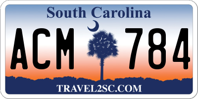 SC license plate ACM784