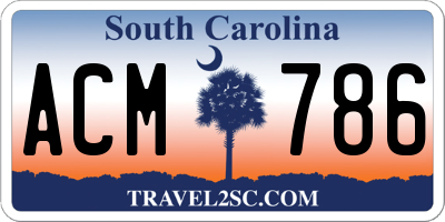 SC license plate ACM786