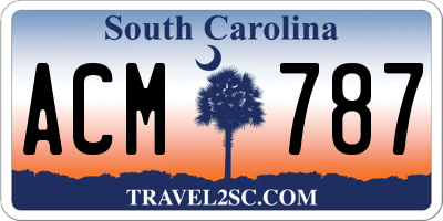 SC license plate ACM787