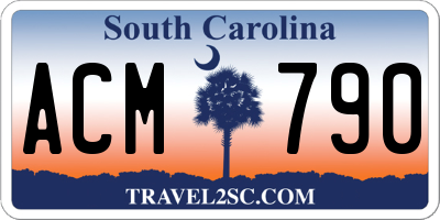 SC license plate ACM790