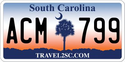 SC license plate ACM799