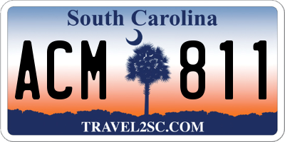 SC license plate ACM811