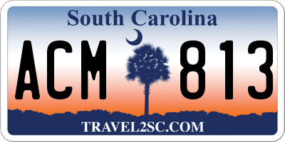SC license plate ACM813