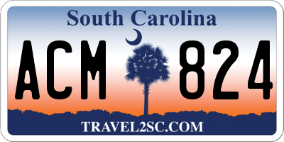 SC license plate ACM824