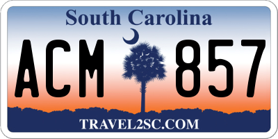 SC license plate ACM857