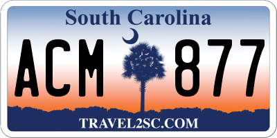 SC license plate ACM877