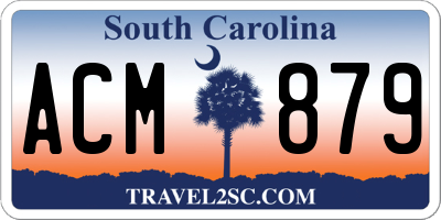 SC license plate ACM879