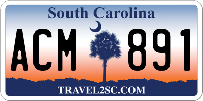 SC license plate ACM891
