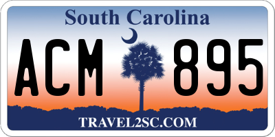 SC license plate ACM895