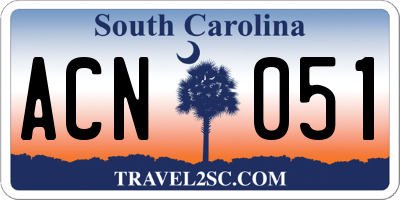 SC license plate ACN051