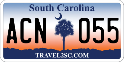 SC license plate ACN055