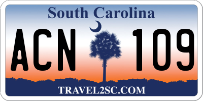 SC license plate ACN109