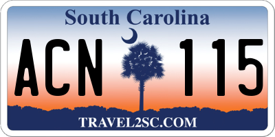 SC license plate ACN115
