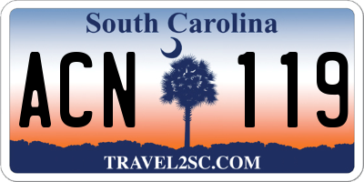 SC license plate ACN119
