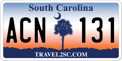 SC license plate ACN131