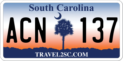 SC license plate ACN137