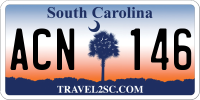 SC license plate ACN146